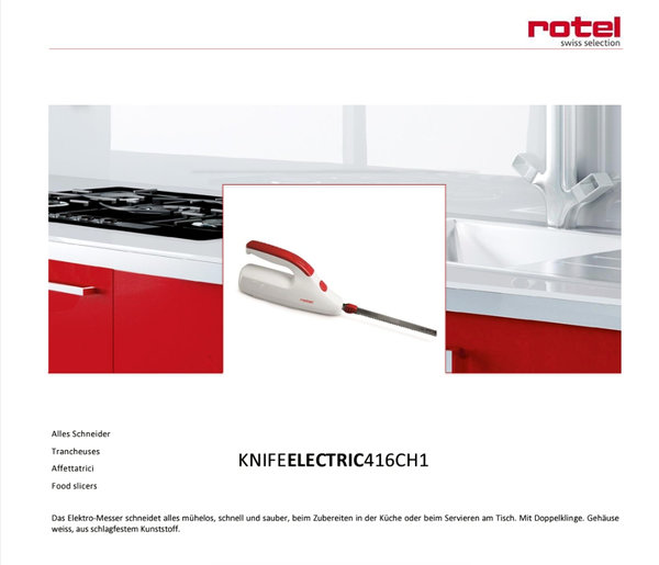 Rotel Elektronisches Messer 416CH1 Elektromesser